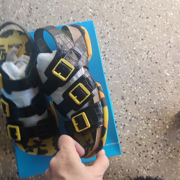 John Fluevog Elsie sandals size 12 W 10 M New UNISEX - Picture 1 of 4